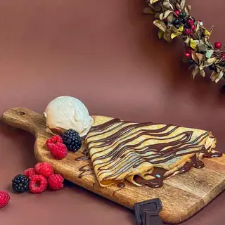 Crepes con salsa de chocolate