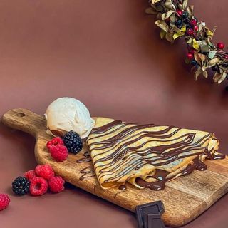 Crepes con salsa de chocolate