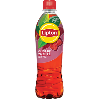 Lipton Ice Tea cu extract de ceai negru si suc de zmeura 0.50 L