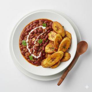 Beans & fried plantain