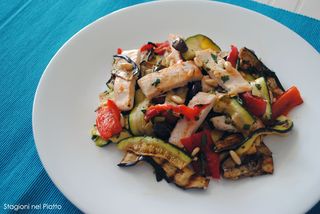 Tagliata di pollo con verdure grigliate