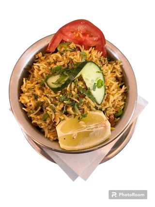 81.King prawns handi dum biryani(a bit spicy)