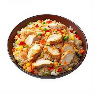 26. Arroz frito con pollo