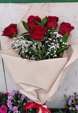 5 Rose rosse