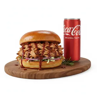Panino Pulled Porki Regular + Lattina Coca-Cola
