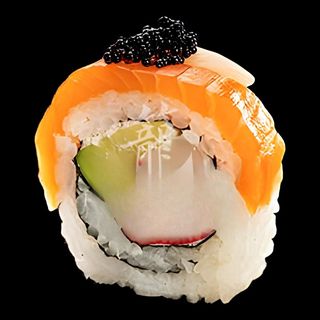 California uramaki Crazy maki - ryba na wierzchu 5szt