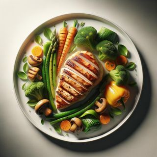 Chicken with veggies and mushrooms