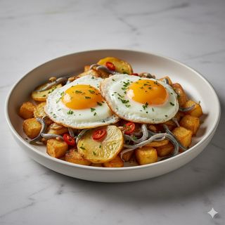 Patatas Con Huevo Y Gulas