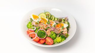 Салат боул с семгой