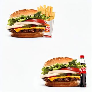 Combo Solo - 2 Whopper Jr + Boisson + Frites Small