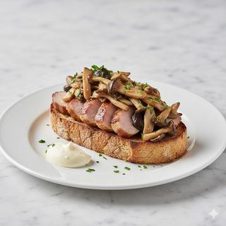 Tosta De Lomo Con Setas