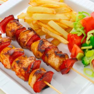 Brochetas de pollo 