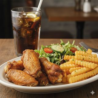 Plato De Alitas De Pollo (6 Uds.)