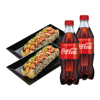 Комбо 2шт Рол-дог з лососем+2штКоли 0,5л