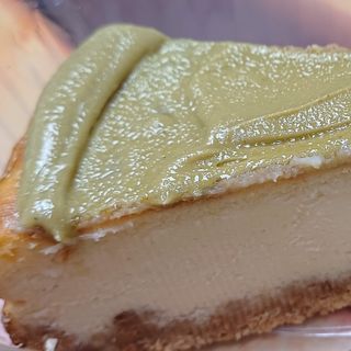 Tarta De queso con crema de pistacho