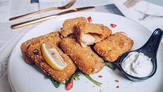 Pohovani sir sa tzatziki sosom