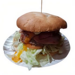 hamburguesa con jamón york normal