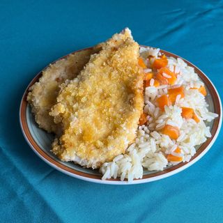 Panados com Arroz de Cenoura