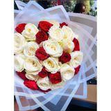 14 Red  And White Roses