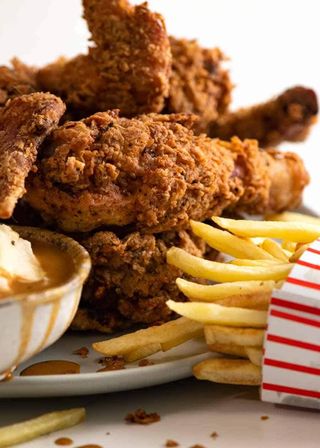 Breadcrumb fry chicken & chips