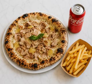 Pizza Kebab + Patatine + Bibita a Scelta