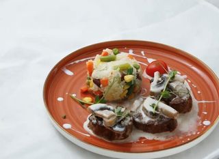 Медальоны с цветным рисом