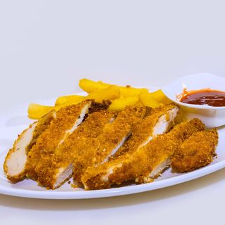 Breaded Boneless Chicken + Chips