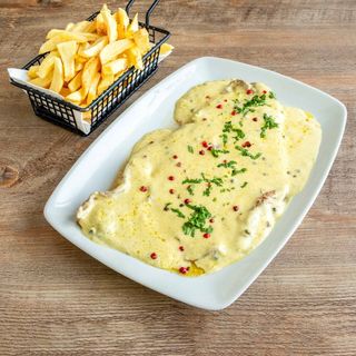 Bife da Vazia com Molho de 3 Pimentas