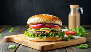 С вегетариански бургер