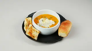 გოგრის კრემ სუპი  პური