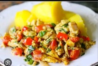 Boiled Potatoes and Egg Sauce