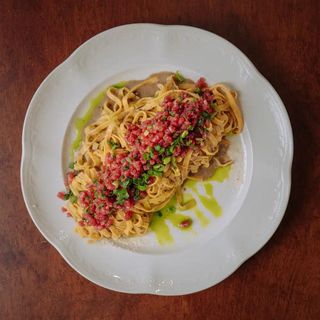 Cacio e pepe z tatarem