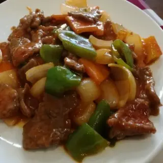 Ternera con salsa picante