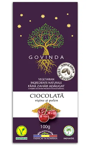 Ciocolată vișine deshidratate și polen
