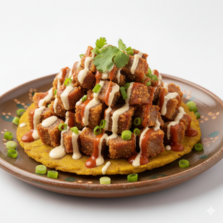 Arepa o Patacón De Chicharrón