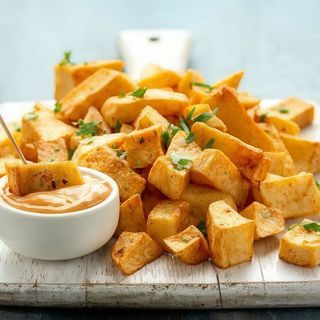 Tapa Con Patatas Bravas