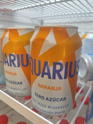 Aquarius Naranja Sin Azúcar lata 330ml.