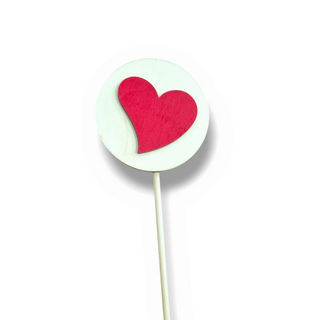 Pick corazón madera 