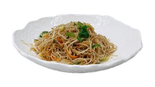 Spaghetti di riso verdure