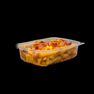 Patatas con queso cheddar y bacon