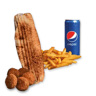 Rollo Wegetariańskie (małe), frytki, Pepsi 0.33l