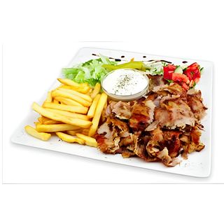 Talerz kebab z frytkami