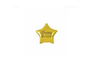 BALON Happy Birthday złote