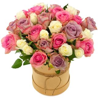 Cutie cu trandafiri pastelati 