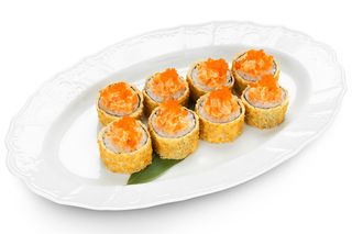 Хрусткий лосось рол