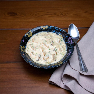 Pui in sos gorgonzola si garnitura 450g