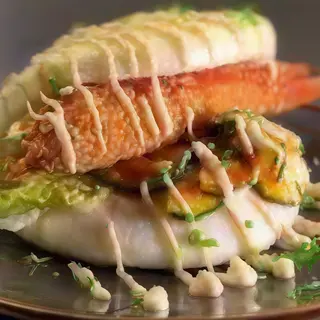 Bao de tempura langostino
