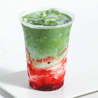 Iced Strawberry Matcha Latte