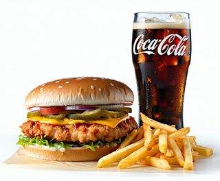 Menù burger di pollo