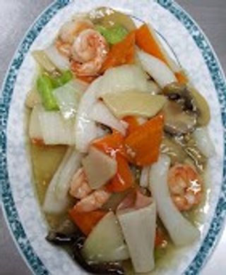 chop - suey de gambas